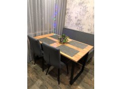 Стол Лота Лофт 140 25 мм юта / белый матовый фото покупателя 494