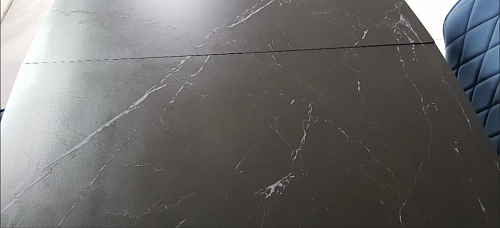 Стеклянный стол Фестер 140(180)х80 кристл статуарио / черный фото покупателя 1