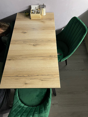 Стол Тринити Лофт 120 32 мм дуб галифакс табако / черный матовый фото покупателя 394