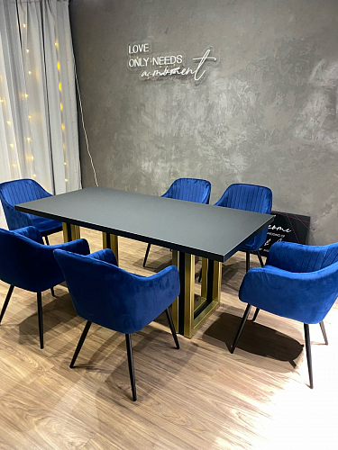 Стул на металлокаркасе Slam dark blue фото покупателя 12