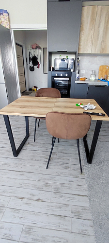 Стол раскладной Лота Лофт 120 25 мм юта / черный матовый фото покупателя 456