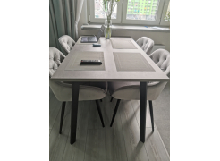 Стол Тринити Лофт 120 32 мм бетон / черный матовый фото покупателя 628