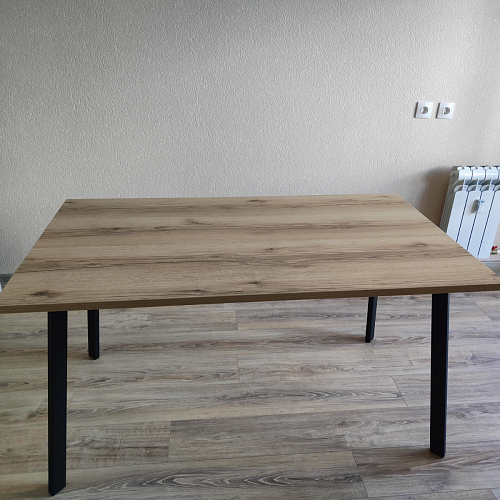 Стол Тринити Лофт 120 32 мм дуб галифакс табако / черный матовый фото покупателя 313