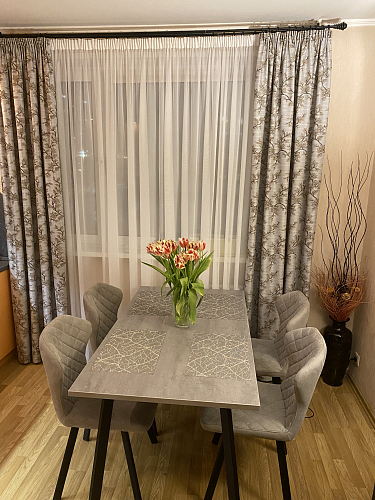 Стол Тринити Лофт 120 25 мм черный матовый / дуб делано темный фото покупателя 238