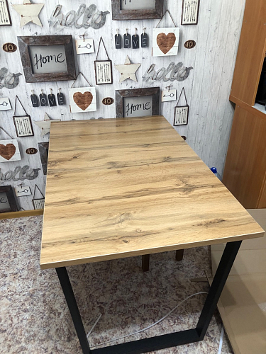 Деревянный стол Лота Лофт 120х75 белый матовый / дуб крафт золотой фото покупателя 170