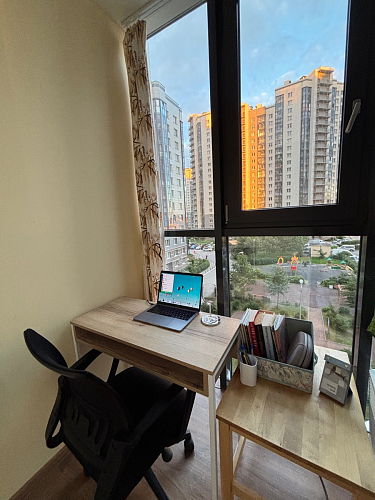 Письменный стол Лео Лофт черный матовый / дуб делано темный фото покупателя 29