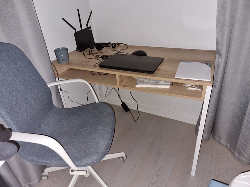 Письменный стол Леон Лофт дуб делано светлый / белый матовый фото покупателя 188