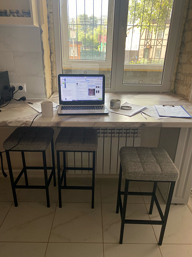 Барный стул Лофт линкольн белый / белый матовый фото покупателя 258