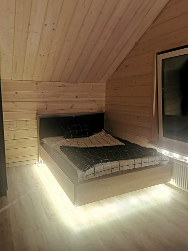 Двуспальная кровать Клауд 160х200 парящая дуб крафт золотой / антрацит фото покупателя 598