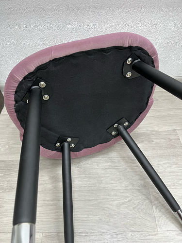 Стул на металлокаркасе Gabi 1 light blue / black / gold фото покупателя 761