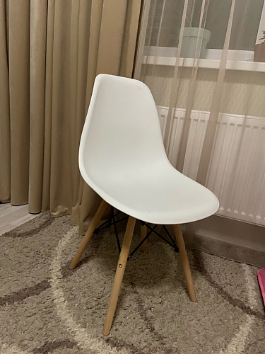 Пластиковый стул Eames PC-015 серо-голубой / дерево фото покупателя 160