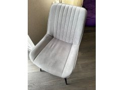 Стул на металлокаркасе Вейв светло-серый (hl 63) / 10К черный каркас фото покупателя 143