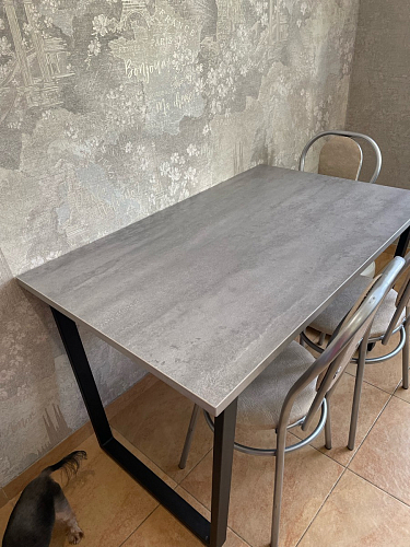 Стол Лота Лофт 120 25 мм дуб делано темный / черный матовый фото покупателя 643