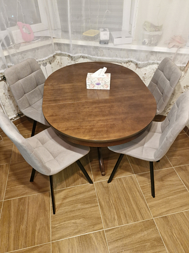 Стул на металлокаркасе Чилли К темно-серый (velutto 32) / черный фото покупателя 535