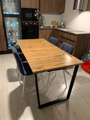 Стол Лота Лофт 140 25 мм черный матовый / бетон фото покупателя 74