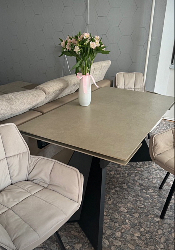 Керамический стол Ливи 140(200)х80х78 carla larkin / дуб монтана фото покупателя 33