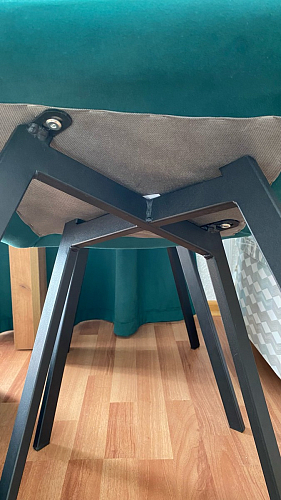 Стул на металлокаркасе Чилли темно-серый / черный каркас фото покупателя 154