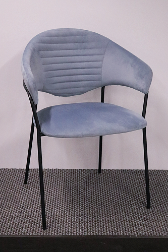 Стул на металлокаркасе Рансол синий / черный глянец из шоурума 6