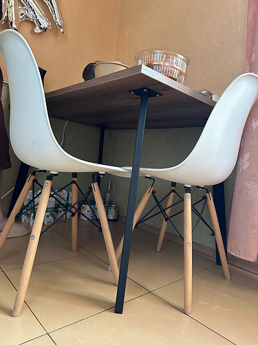 Стол Тринити Лофт 120 32 мм дуб галифакс табако / черный матовый фото покупателя 484