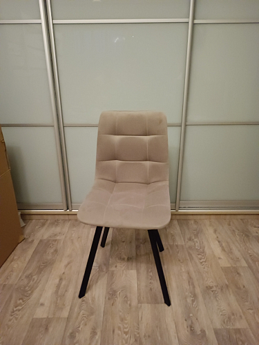 Стул на металлокаркасе Чилли К темно-серый (velutto 32) / черный фото покупателя 274