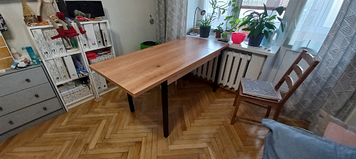 Стол Оригон файерстоун / черный матовый фото покупателя 7