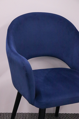 Стул на металлокаркасе Апри микровелюр графитовый / бежевый глянец из шоурума 2