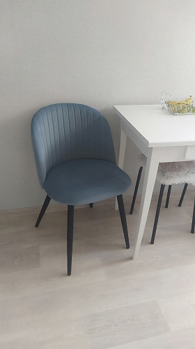 Стул на металлокаркасе Gabi 1 light purple / black фото покупателя 694