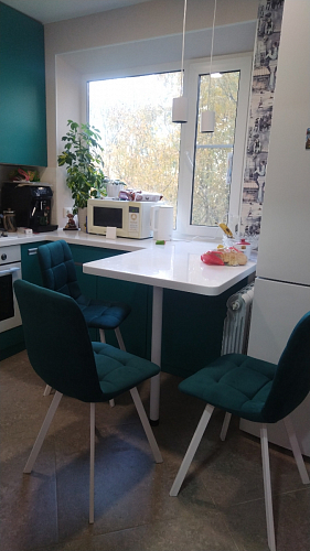 Стул на металлокаркасе Чилли К светло-серый велюр / черный каркас фото покупателя 426