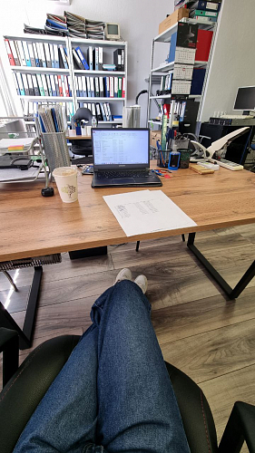 Деревянный стол Лота Лофт 140х80 дуб крафт табачный / черный матовый фото покупателя 1013