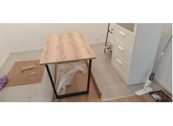 Деревянный стол Лота Лофт 120(160)х75 черный матовый / бетон светлый фото покупателя 465