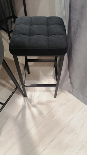 Барный стул Лофт ткань канди крем / черный матовый фото покупателя 124