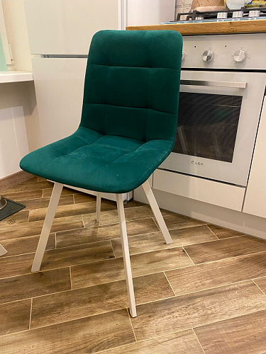 Стул на металлокаркасе Чилли черный / зеленый фото покупателя 922