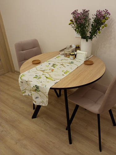 Стул на металлокаркасе Чилли синяя ткань / белый фото покупателя 668