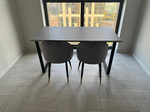 Стол Лота Лофт 120 32 мм бетон / черный матовый фото покупателя 170