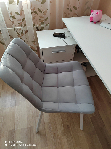 Стул на металлокаркасе Челси морская волна / черный фото покупателя 48