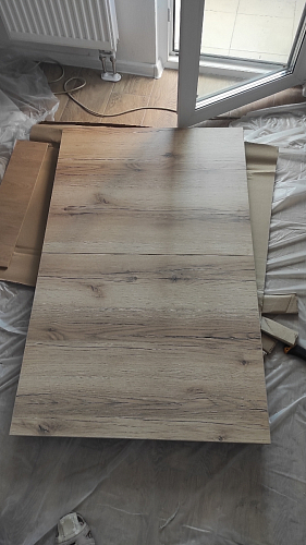 Стол Лота Лофт 140 25 мм черный матовый / бетон фото покупателя 623