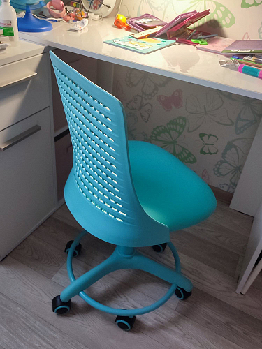 Компьютерное кресло Kiddy/Кидди бирюзовое ткань (сетка) фото покупателя 43
