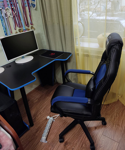 Компьютерное кресло Driver/Драйвер кожзам черный / серый фото покупателя 138