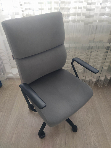 Компьютерное кресло Benefit/Бенефит флок серый 29 фото покупателя 64