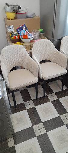 Стул на металлокаркасе Vener beige / black фото покупателя 3