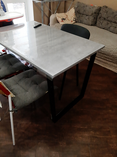 Стол раскладной Лота Лофт 120 25 мм юта / черный матовый фото покупателя 555