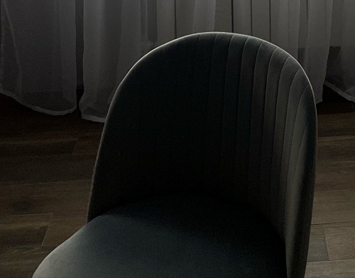 Стул на металлокаркасе Gabi 1 light blue / black / gold фото покупателя 86