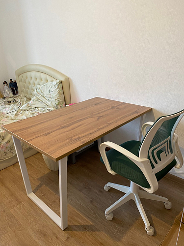 Деревянный стол Лота Лофт 140х80 дуб крафт табачный / черный матовый фото покупателя 509