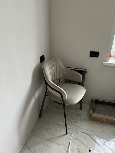 Стул на металлокаркасе Инклес желтый / черный глянец фото покупателя 29