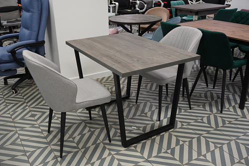 Стол Эльпатия 130 дуб велингтон / черный матовый из шоурума 4