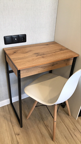 Письменный стол Лео Лофт бетон / черный матовый фото покупателя 5