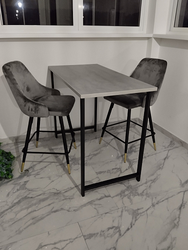 Барная стойка Дилан Лофт 120х40х98 дуб делано темный фото покупателя 78