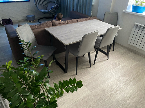 Стол раскладной Лота Лофт 120 25 мм юта / черный матовый фото покупателя 60