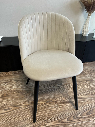 Стул на металлокаркасе Gabi dark beige / black / silver фото покупателя 821