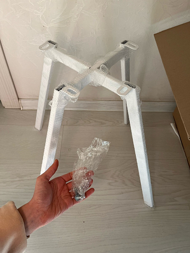 Стул на металлокаркасе Чилли К светло-серый велюр / черный каркас фото покупателя 1147